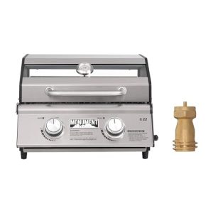 Monument Grills Clearview® 2-Burner Tabletop Propane Gas Grill with 1 Pound Tank Adapter(2 items)