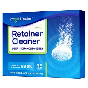 Retainer Cleaner Tablets & Denture Cleaning Tablets for Dental Appliances and Night & Mouth Guard.(36 Counts 36 Count (Pack of 1)
