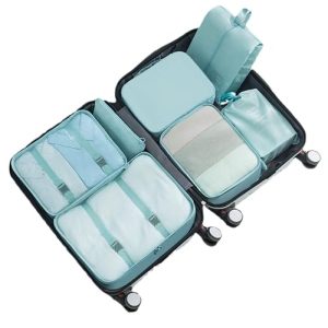 SAFSOUF Packing Cubes For Travel Suitcase Organizer Travel Cubes travel bags-green Blue