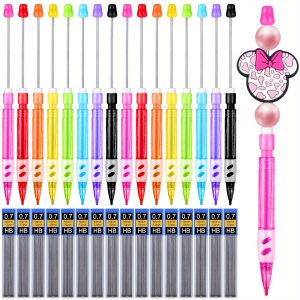 TEMU 32 Pcs Fruit Themed Mechanical Pencils With 16 Pcs Refillable Lead Cores - Writing And Drawing - Suitable 14 And Up - Hb Hardness