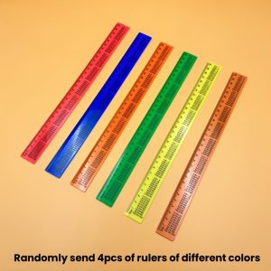 TEMU 4 Rulers With Multiplication Tables, 30cm Rulers, Student Stationery, Advertising Rulers, Office Supplies