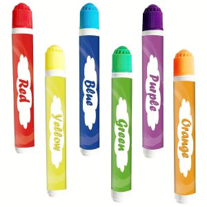 TEMU 6 Colors Bingo Daubers, Washable Dot Markers, Bingo Markers, Water-based Dot Art Markers