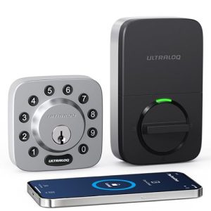 ULTRALOQ U-Bolt Smart Lock, 5-in-1 Smart Door Lock with App Control, Auto Unlock, Auto Lock, Keypad Deadbolt, Keyless Deadbolt Lock, Smart Locks for F