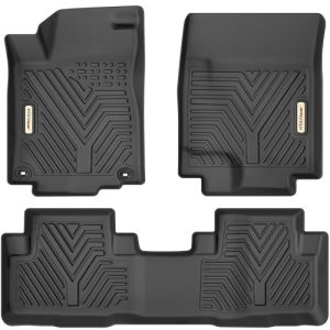 YITAMOTOR All Weather Floor Mats TPE-LITE Compatible with 2012-2018 Ford Focus,Front 1st & 2nd Seat Protection Floor Mats Set Black