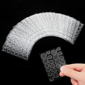 480 Stück Doppelseitiger Nagelkleber Pads Aufkleber Transparent, 12 Verschiedene Größen Nagel Klebepads Nagelkleber, Jelly Gel Adhesive Aufkleber N
