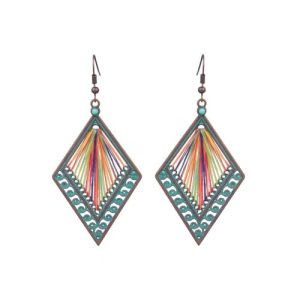 Boho Earrings For Women Dangling,Earrings Boho Trendy,Vintage Earrings,Silver Boho Earrings,Statement Earrings For Women blue1