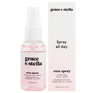 grace & stella Award Winning Rose Water Facial Spray (30ml) - Vegan - Rose Water Spray Toner for Face - Rose Spray Facial Mist - Rosewater Spray Rose