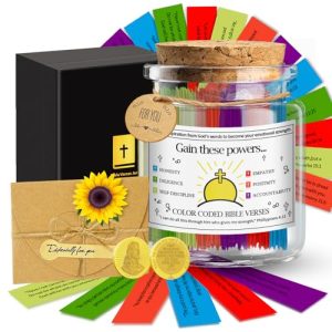 Handmade Bible Verse Jar for Mom – Christian Mother’s Day Gift, Prayer & Hope Jar, Inspirational Scripture Jar, Emotional Support Keepsake, Unique