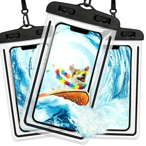 KPX 3 Pack Waterproof Phone Pouch Float Clear Cell Holder Protector with Lanyard, Water Proof Dry Bag Case for Beach Swimming Pool (3pcs Phone Pouch)