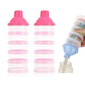 Manwetye 2 PCS 5 Layers Baby Milk Powder Dispenser, Milk Powder Pots, Formula Dispenser Portable Milk Powder Formula Dispenser Container Pot Box Milk