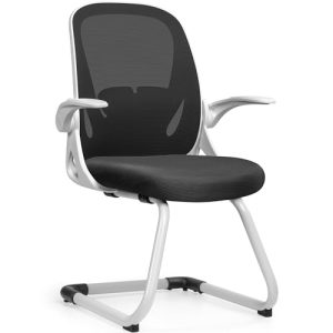 Primy Waiting Room Chairs with Flip Up Arms and Adjustable Lumbar Support, Office Guest Chairs & Reception Chairs for Conference Room, Breathable Mesh
