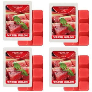 STRN Wax Melts Soy Wax Cubes 4 Pack Watermelon Scented, Long-Lasting Fragrance Scented Wax Cubes for Warmers Natural Soy Wax for Candle Wax Melts (4 x
