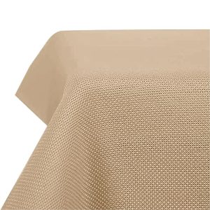 Tablecloth - Rectangular, Textured Linen, Waterproof, Spillproof, Wrinkle-Free for Indoor & Outdoor Dining Tables, 60 x 104 Inch,Coffee Coffee 60*104