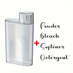 TEMU 1pc Refillable Laundry Detergent Dispenser, Laundry Detergent Holder, Laundry Detergent Powder Storage Box, Laundry Soap Storage Container With