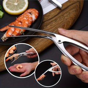 TEMU 1pc, Stainless Steel Shrimp Peeler, Kitchen Stripping Shrimp Artifact, Shrimp Shell Peeler, Prawn Cleaner, Seafood Sheller, Durable Labor-saving