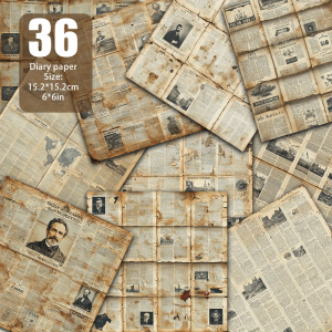 TEMU Vintage Newspaper - 36 Sheets Of Yellowed, Weathered Newspaper Pages With Classic , Old Ads, And Photographs - Ideal For Scrapbooking,