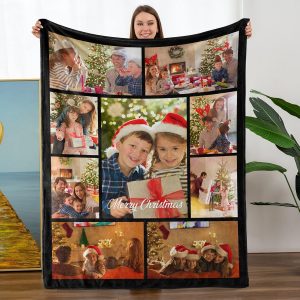 TURMTF Gifts for Dad, Personalized Custom Blanket with Photo for Mom, Personalized Blanket, Mothers Day Birthday Wedding Christmas for Mom Gifts, Mom