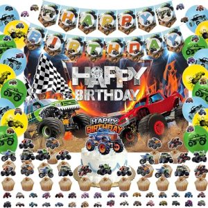 Video Game Birthday Decorations,134 Pcs Of Gamer Birthday Party Decorations,Including Happy Birthday Banners,Game Tablecloths,Paper Cups,Plates,And Ot