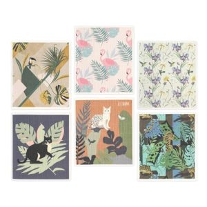 YoulerTex Swedish Dishcloths Dish Towels Set: 6 Packs Cellulose Sponge Cloths Reusable Cleaning Cloths for Kitchen Absorbent Reusable Paper Towels Dis