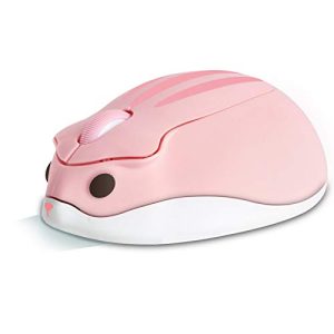 2.4G Wireless Mouse, Cute Animal Hamster Shape Silent Mouse, Portable Mobile Optical Mouse with USB Receiver, 3 Buttons Cordless Mouse for PC Mac Lapt
