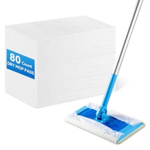 Dry Sweeping Cloths Compatible with Swiffer Sweeper, 80 Count Disposable Duster Refills Mop Pads Dry Mop Refills for Floor Mopping, Dust and Pet Hair