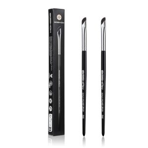 EIGSHOW Eyeliner Brush, Fine Angled Eyeliner Brush, Ultra Thin Curved Brush Sets, 2 PCS Makeup Brushes Sets, Eye Brushes Set Tools, Black (E865) E865