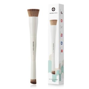 EIGSHOW Foundation & Concealer Brush, Dual-Ended Makeup Brush For Flawless Foundation Coverage, Precision Concealer, Vegan & Cruelty-free (D110 Beige)