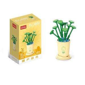 Flower Bouquet Building Set, 549PCS Copperwort Mini Flowers Building Blocks, Decorated Flower with Dust Cover, Mini Gift Kits for Adults, Mom Girlfrie