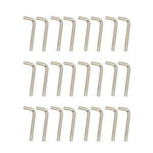 Hex Key Wrench Set,l-Shaped Wrench,Standard 2mm,Steel Nickel-Plated,Silver,Pack of 24 Pcs