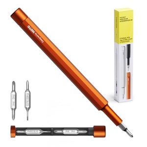 HOTO 5 in 1 Multitool Mini Screwdriver Set, Lightweight Pocket Screwdriver for Eyeglasses & Electronics, Magnetic Bits, Compact EDC Precision Screwdri