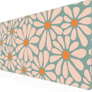 iCasso Desk Mat, Desk Matt for Desktop, Cute Desk Pad Mat, XXL Large Mouse Pad for Desk, Anti-Slip Big Mousepad with Stitched Edges, Keyboard Pad Mous