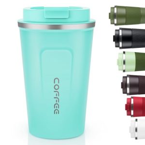 KETIEE Travel Mug 12oz, Insulated Coffee Mug with Leakproof Lid, Travel Coffee Mug Vacuum Stainless Steel Double Walled Reusable Coffee Cup for Hot an