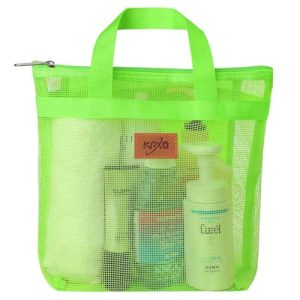 KPX Shower Caddy Mesh Tote Bag, Mesh Shower Bag, Quick Dry Toiletry Bath Bag, Hanging Bath Organizer for College Dorm, Beach, Gym, Swimming Pool, Yoga