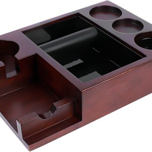 Large an Heavy Espresso Knock Box and Tamping Station, Espresso Machine Accessories Organizer for 54MM-58MM Tamper, Distributor, Portafilter, Espresso