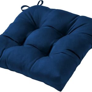 LC&QS Chair Pads,Non Slip Office Chair Pads with Ties,Chair Cushion Set with Thick Padding, Memory Foam Chair Seat Cushions,for Kitchen, Dining Room,