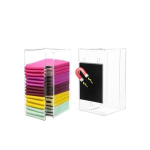 Magnetic Acrylic Can Cooler Holder, Beer Can Sleeves Storage, Wall Mounted Can Cooler Dispenser, Gifts for Beer Lovers Clear Height 20 cm