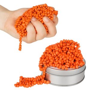 Magnetic Balls, Crags Ferrite Putty, Over 600 Weak Magnetic Ferrite Stones in a Metal Tin, Fidget Toys for Adults and ADHD, Orange