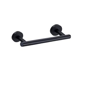 Nolimas Matte Black Bath Hand Towel Bar Single Bars Towel Rack Rod Classic Wall Mounted Stainless Steel Bathroom Towel Bar Toilet Kitchen Towel Shelf