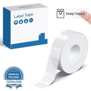 POLONO Genuine P31S Label Maker Tape, Adapted Label Print Paper, 15x40mm(0.59"x1.57"), Self-Adhesive Label Maker Tape Refill for Home/Office, Compatib