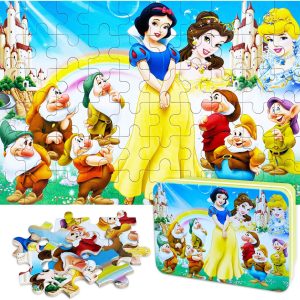 Puzzles for Kids 60 Piece Princess Jigsaw Puzzles for Kids Ages 4-8 Learning Educational Toy Puzzles for Children Girls and Boy Princess-1