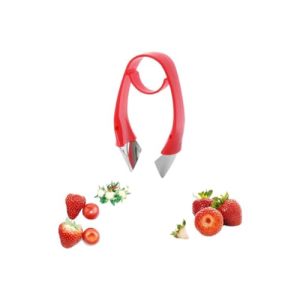 Red Strawberry Huller Stem Remover, Potato Corer, Pineapple Corer, Tomato Corer, Fruits and Vegetables Eye Peeler,Stainless Huller Fruit and Vegetable