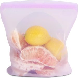 Reusable Silicone Food Container Double Sealed Leakproof Food Storage Bag 2500ml Reusable Sandwich Bags Reusable Silicone Containers for Food Storage,