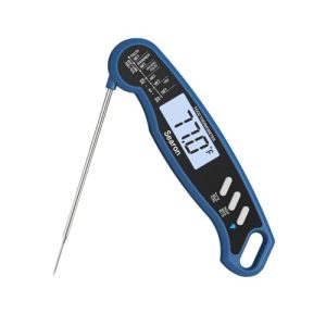 Searon Meat Thermometer,Calibration Feature Digital Food Thermometer with Instant Read Out,Backlight and Waterproof,Kitchen Thermometer for BBQ Grilli