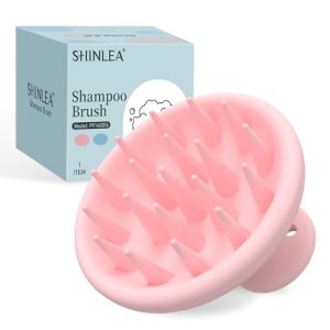 Silicone Scalp Massager Shampoo Brush, Head Scrubber with Soft Bristles for Hair Growth, Scalp Exfoliator for Dandruff Removal, Wet Dry Hair Brush for