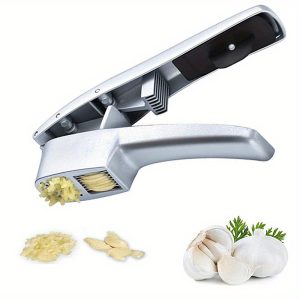 TEMU 1pc, Garlic Press, Multifunctional Garlic Press, Garlic Chopper, Zinc Alloy Garlic Slicer, Metal Garlic , Washable Garlic , Kitchen Garlic