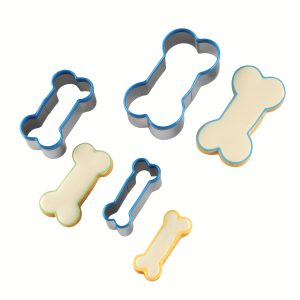 TEMU 3pcs/set Cookie Cutters Dog Treats Cookie Cutters Biscuit Dog Treat Cookie Cutter Set For Homemade, Baking Tools, Kitchen Accessories (blue Is &