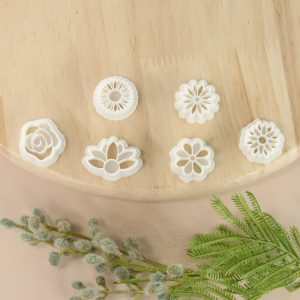 TEMU 6pcs Polymer Clay Cutters, Flower Stud Clay Cutters For Jewelry Making, Polymer Clay Earrings Cutters, Spring Polymer Clay Cutters