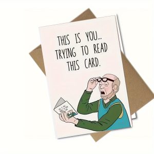 TEMU Humorous Birthday Greeting Card With Envelope - Funny Birthday Card For Any Recipient - Unique Happy Birthday Celebration Note Card - Card +