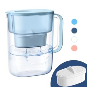 Waterdrop Water Filter Pitcher with 1 Filter, 200-Gallon Long-Life, 10-Cup Large Water Filter Pitcher, NSF Certified, 5X Times Lifetime, Reduces PFOA/