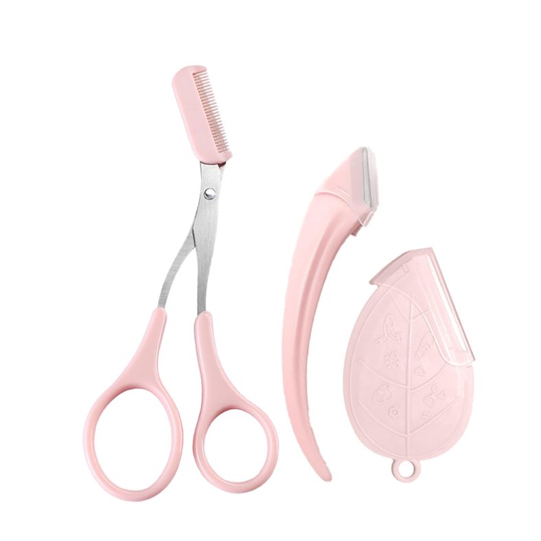 Yolistar Augenbrauen Shaping Tool Set 3 Stücke Augenbrauen Set,Augenbrauenschere Trimmer Schere Mit Kamm,Eyebrow Razor,Beauty Augenringe